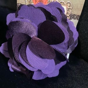 Fashion Tidbits - Deep Purple Floral Pin and Hair Clip